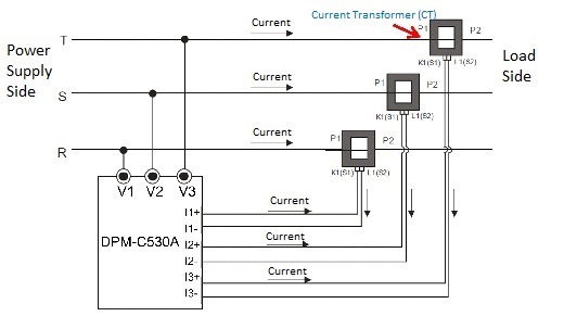 Power Meter Dpm C530a Series, 3 Phase Meter Panel Wiring Diagram Australia