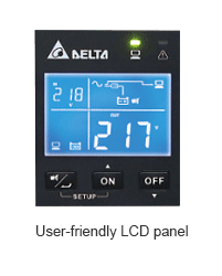Delta N series 6kVA, 10kVA UPS - Rear Panel, LCD panel