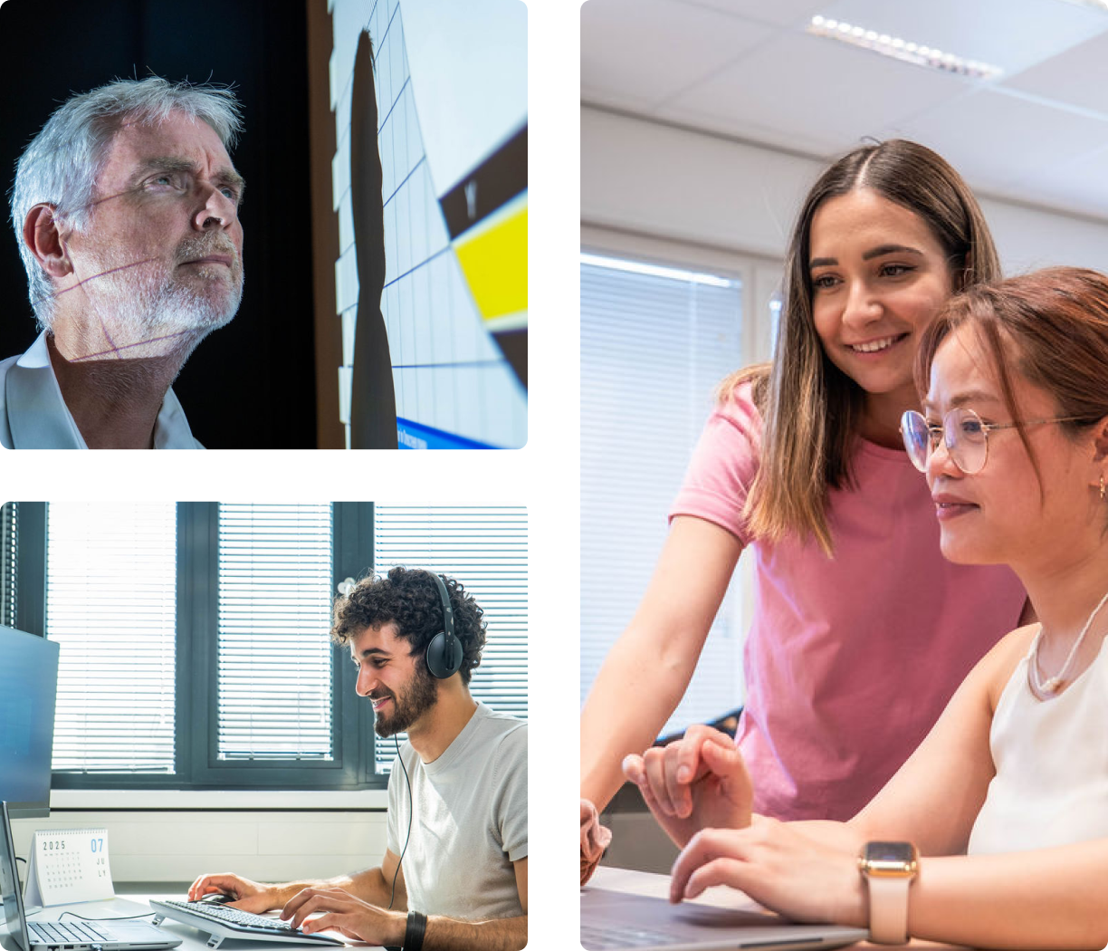 Delta colleagues collaborating in the workplace