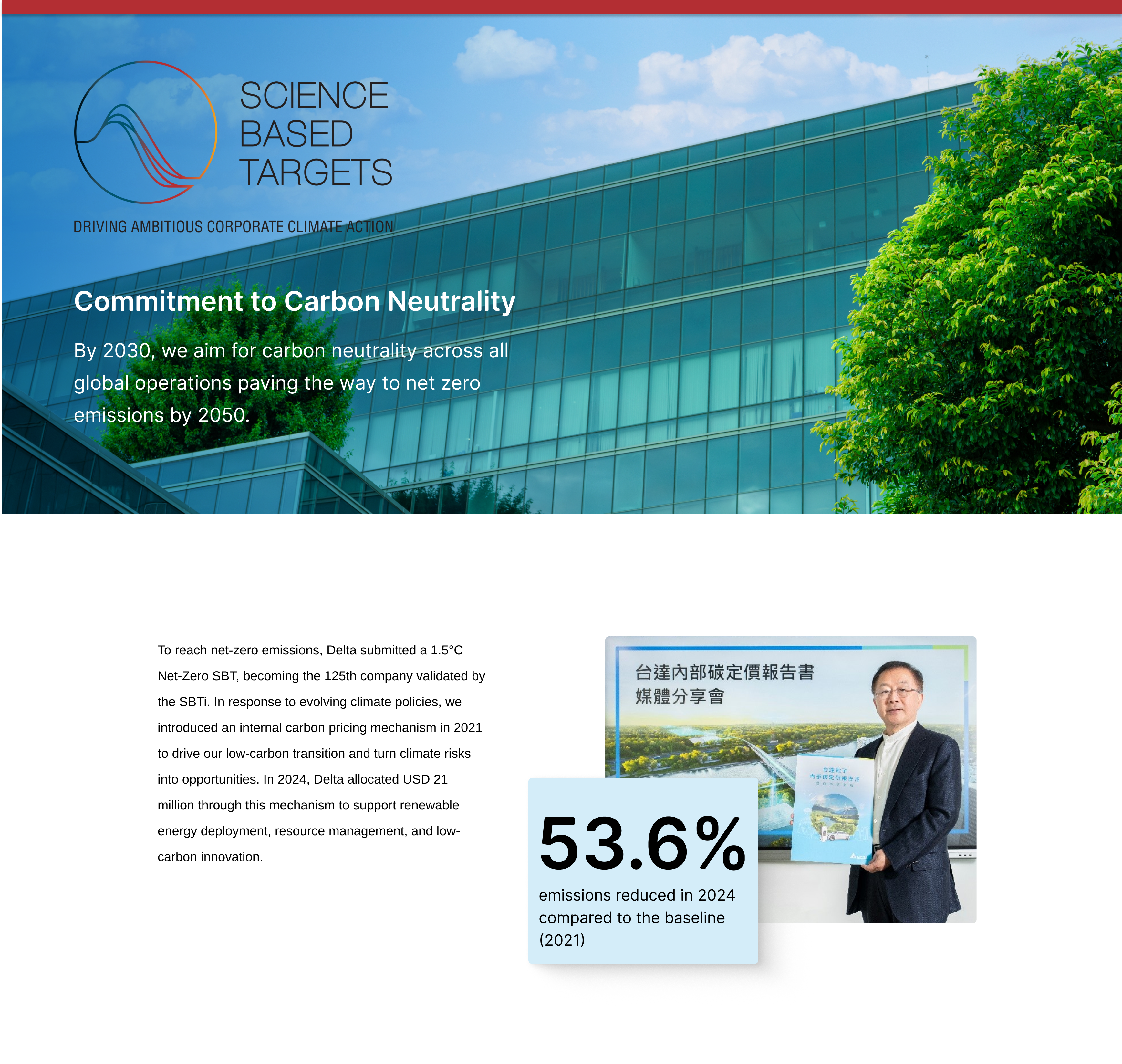 Commitment to Carbon Neutrality
