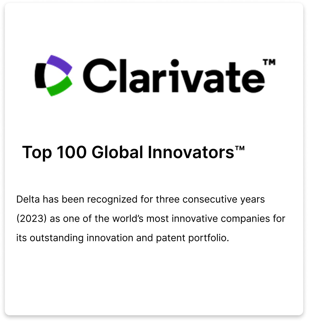 Top 100 Global Innovators