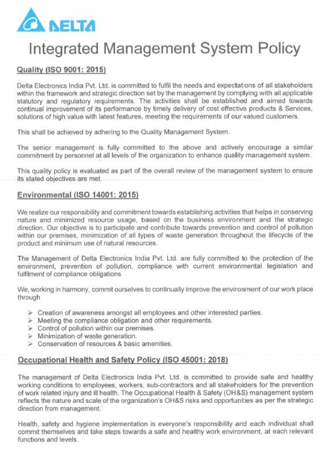 IMS Policy