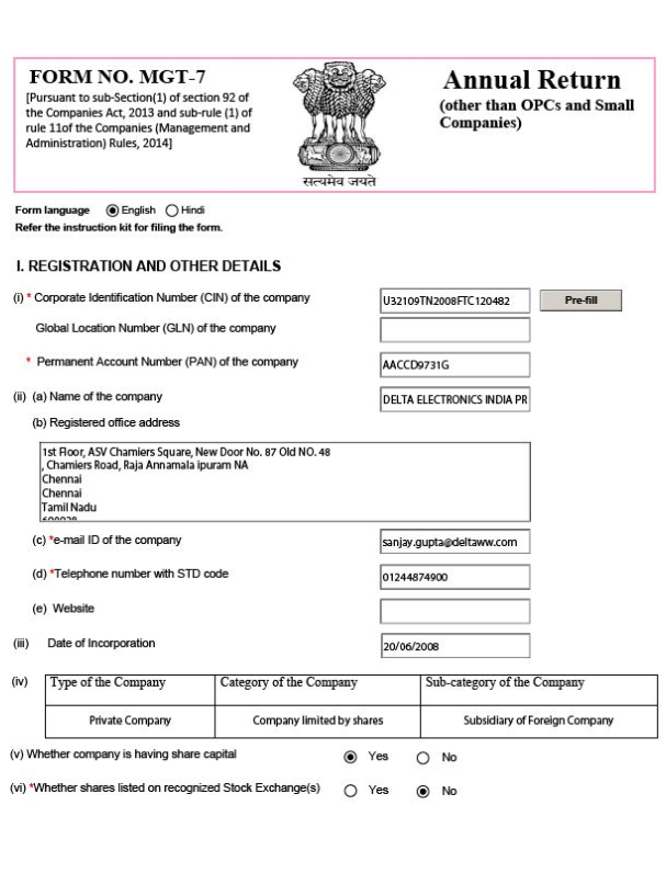 Annual Return FY 2023-2024
