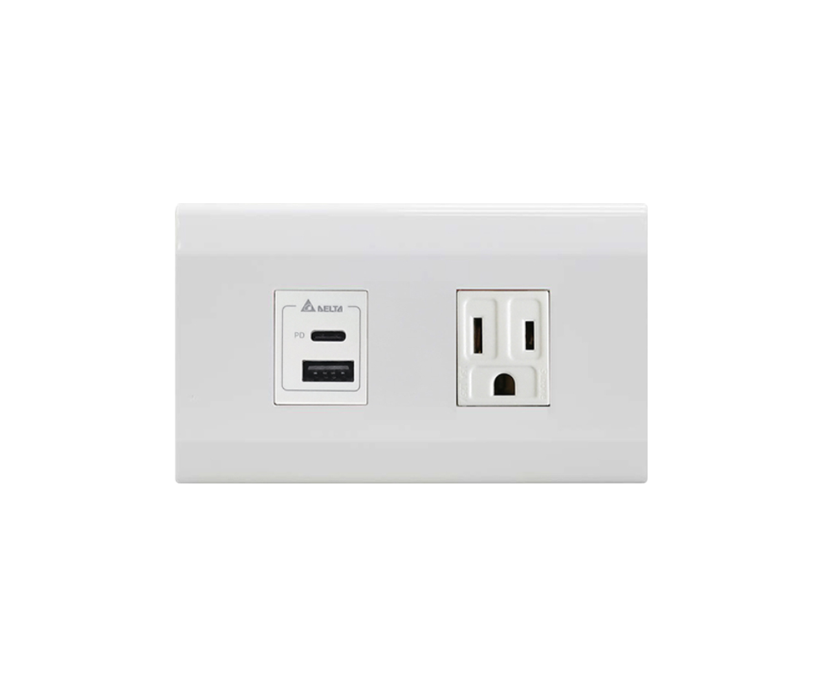 埋入式 20W USB A+C 快充插座