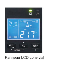 Delta R 1/2/3 kVA UPS – Panneau LCD convivial