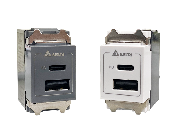 產品 - USB Type A+C PD 充電插座 - 台達